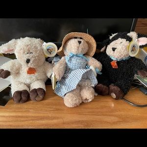 NWT 3 pc Starbucks Bearista Stuffed Bo Peep Bear & bears dressed as sheep